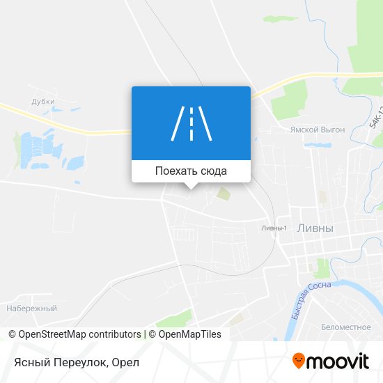 Карта Ясный Переулок