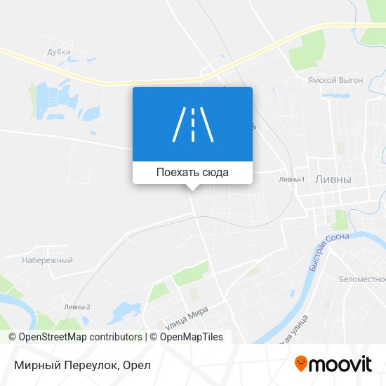 Карта Мирный Переулок
