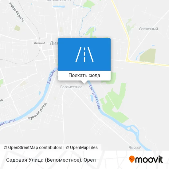 Карта Садовая Улица (Беломестное)