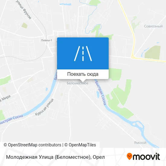 Карта Молодежная Улица (Беломестное)