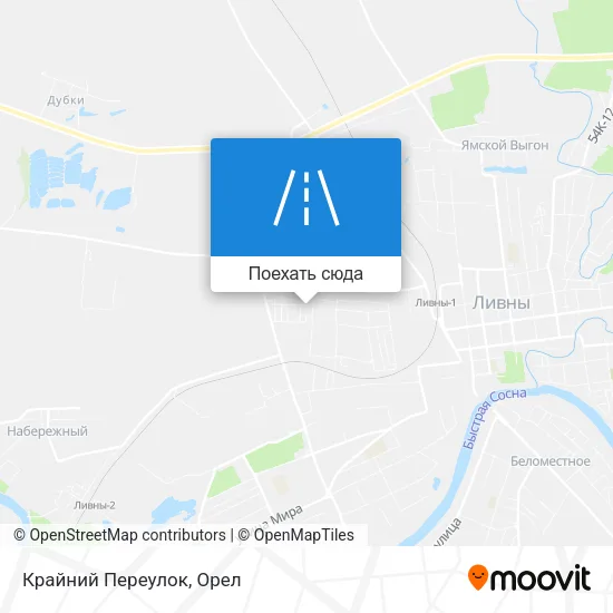 Карта Крайний Переулок