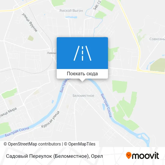 Карта Садовый Переулок (Беломестное)