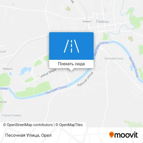 Карта Песочная Улица