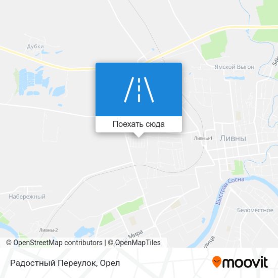 Карта Радостный Переулок