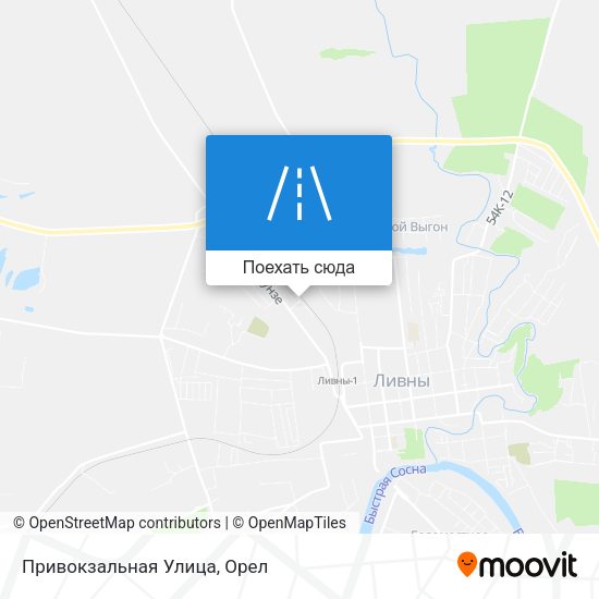 Карта Привокзальная Улица