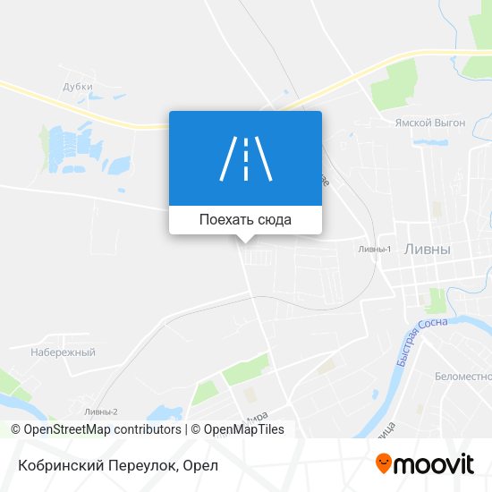 Карта Кобринский Переулок