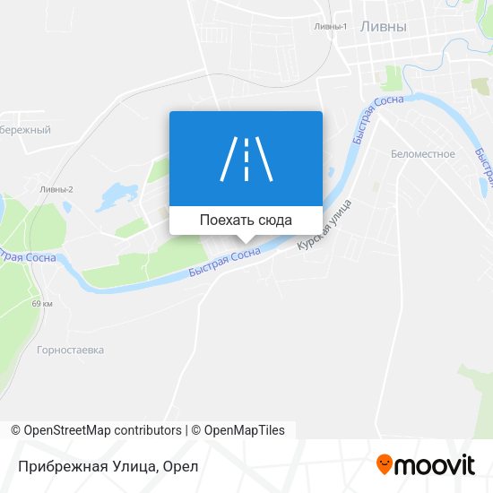 Карта Прибрежная Улица