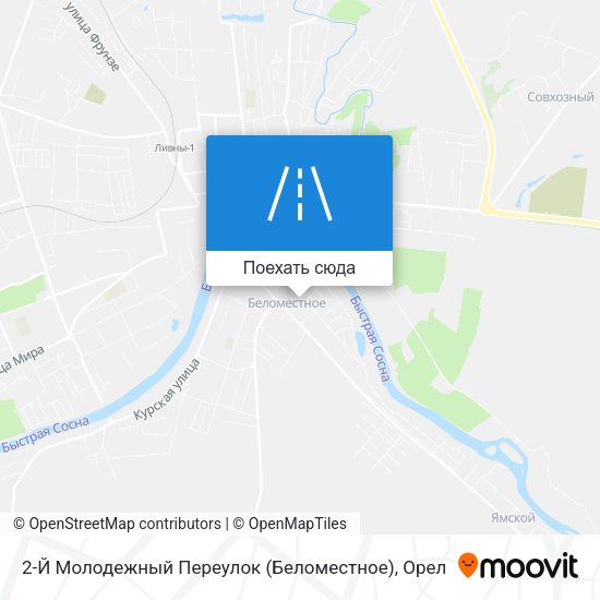 Карта 2-Й Молодежный Переулок (Беломестное)