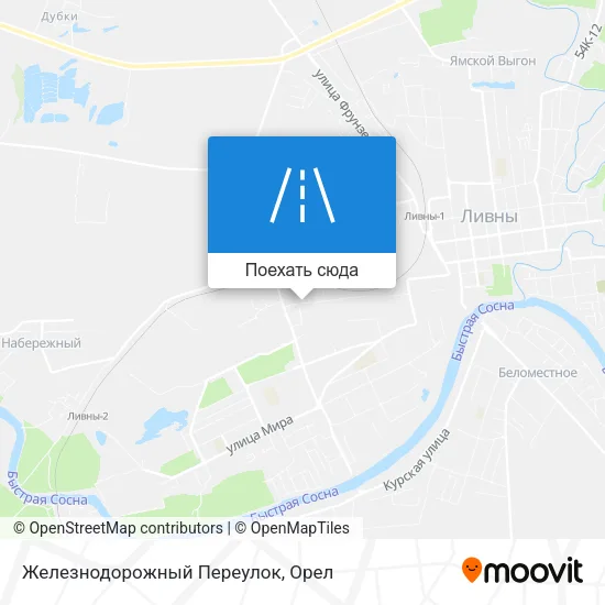 Карта Железнодорожный Переулок