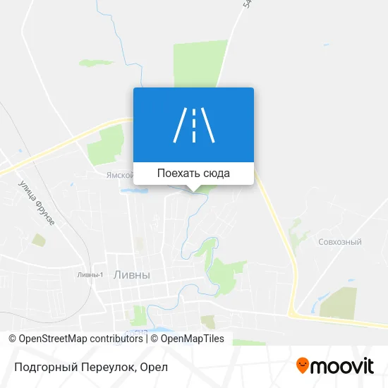 Карта Подгорный Переулок