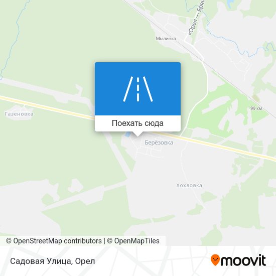 Карта Садовая Улица