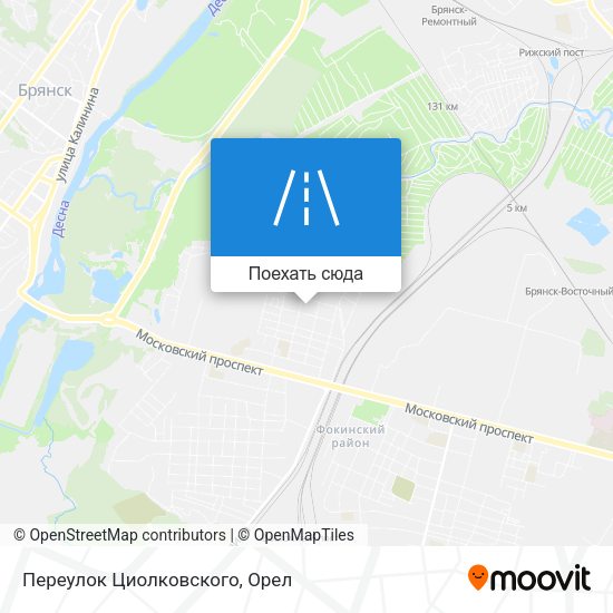 Карта Переулок Циолковского