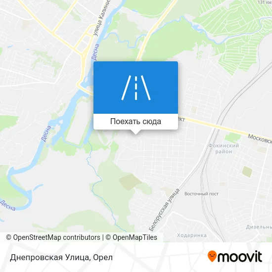 Карта Днепровская Улица