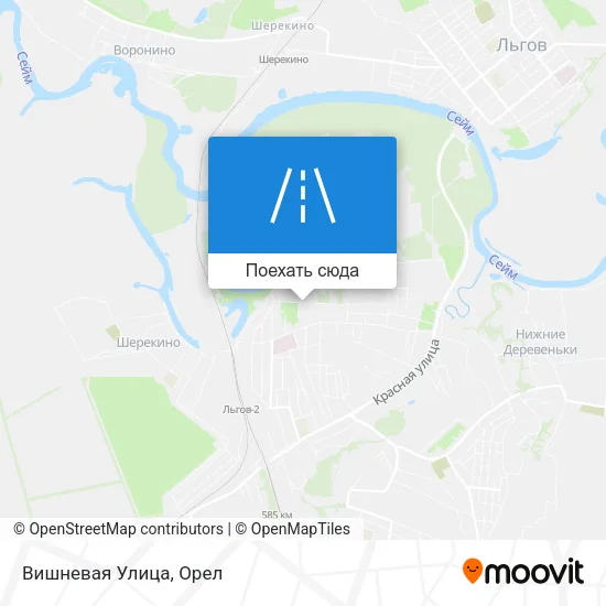 Карта Вишневая Улица