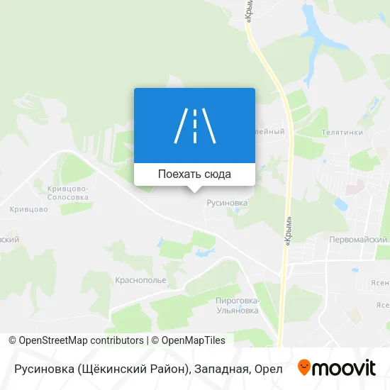 Карта Русиновка (Щёкинский Район), Западная