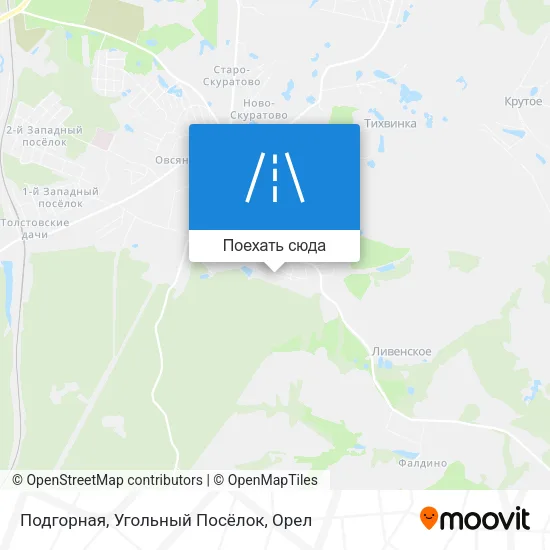Карта Подгорная, Угольный Посёлок