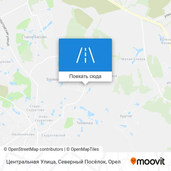 Карта Центральная Улица, Северный Посёлок