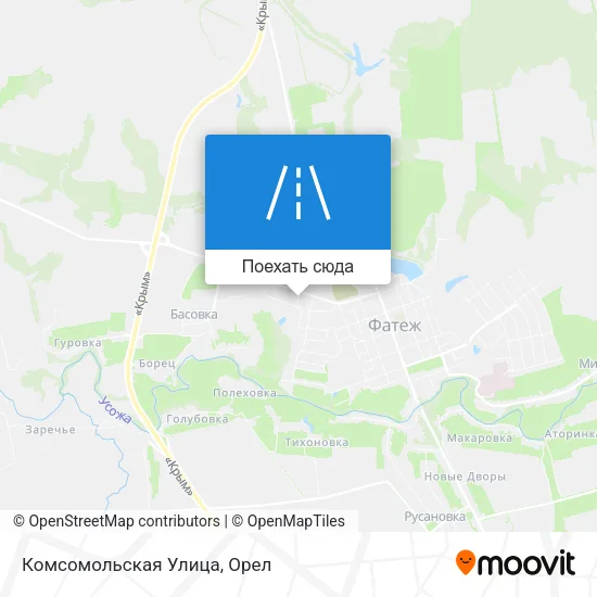 Карта Комсомольская Улица