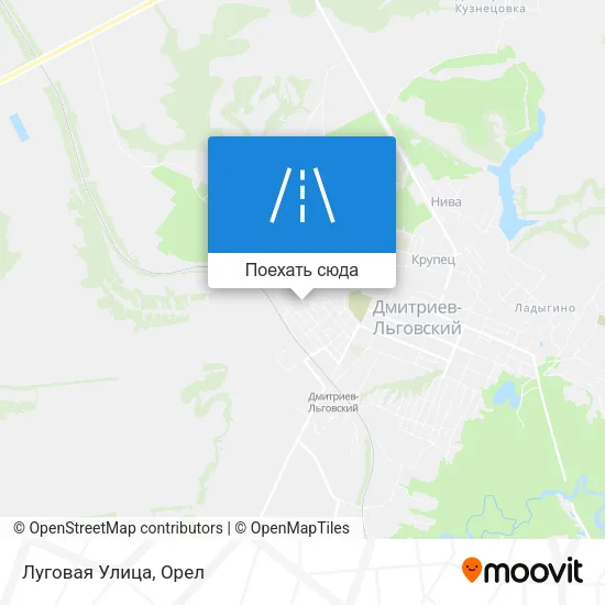 Карта Луговая Улица