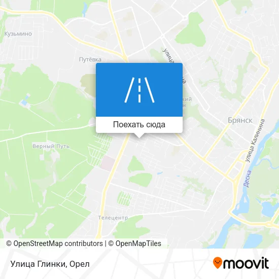 Карта Улица Глинки