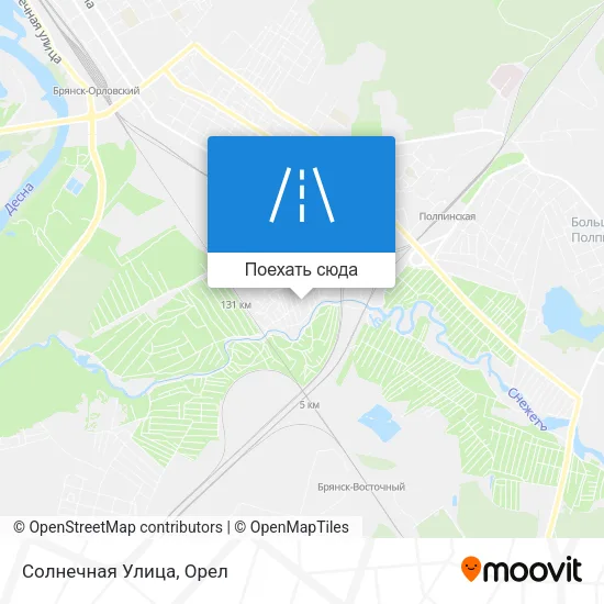 Карта Солнечная Улица