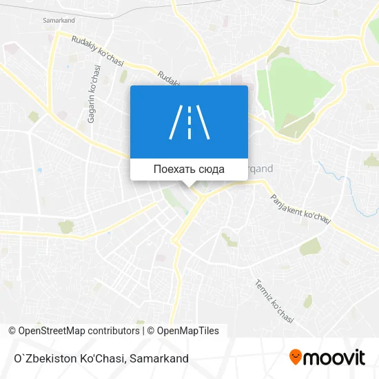 Карта O`Zbekiston Ko'Chasi