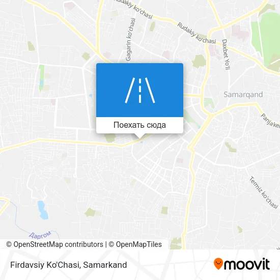 Карта Firdavsiy Ko'Chasi