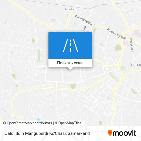 Карта Jaloliddin Manguberdi Ko'Chasi