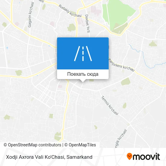 Карта Xodji Axrora Vali Ko'Chasi