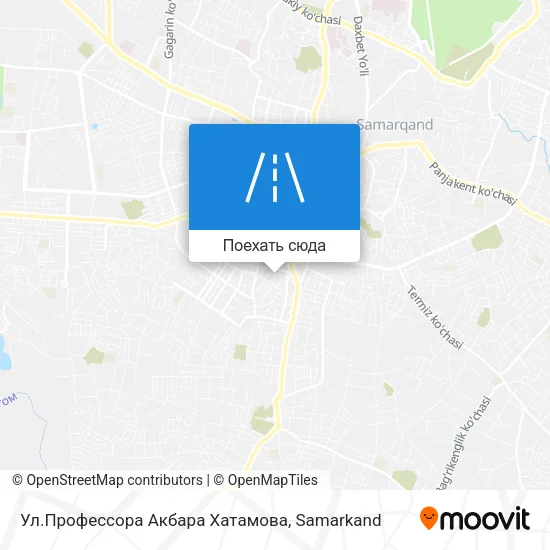 Карта Ул.Профессора Акбара Хатамова