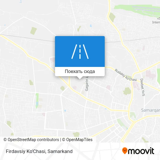 Карта Firdavsiy Ko'Chasi
