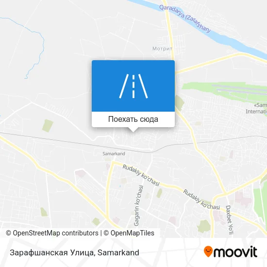 Карта Зарафшанская Улица