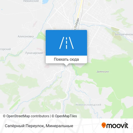 Карта Сапёрный Переулок