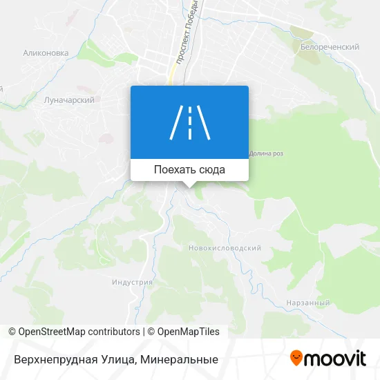 Карта Верхнепрудная Улица