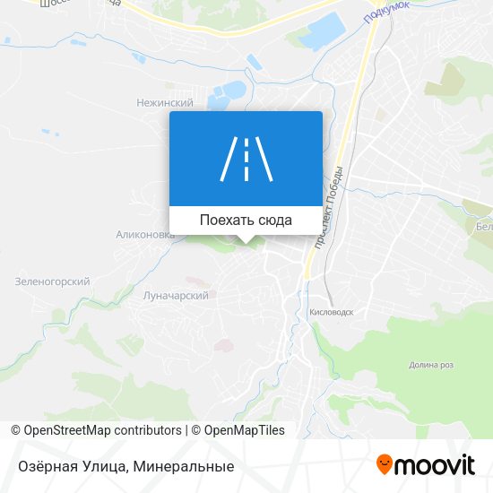 Карта Озёрная Улица