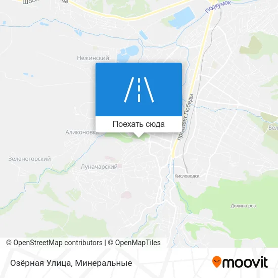 Карта Озёрная Улица
