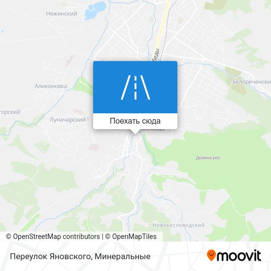 Карта Переулок Яновского