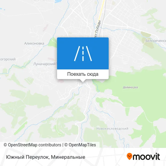 Карта Южный Переулок