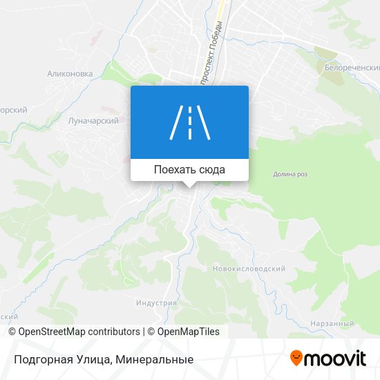 Карта Подгорная Улица