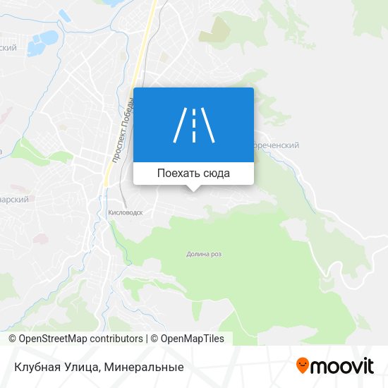 Карта Клубная Улица