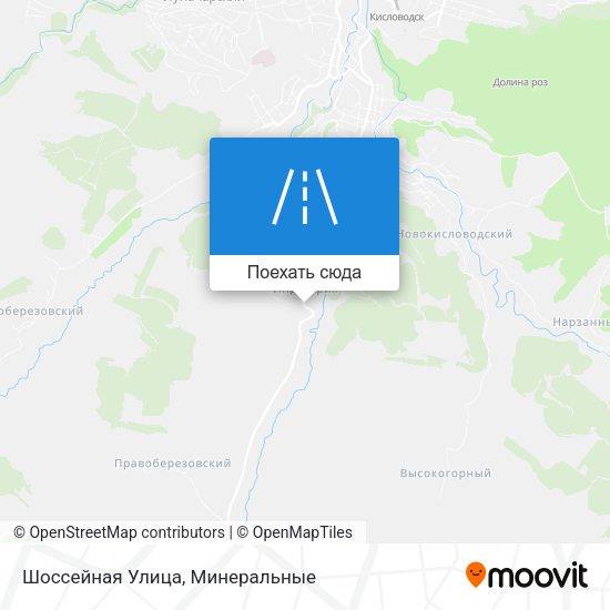 Карта Шоссейная Улица
