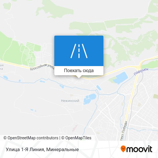 Карта Улица 1-Я Линия
