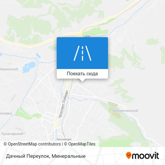Карта Дачный Переулок