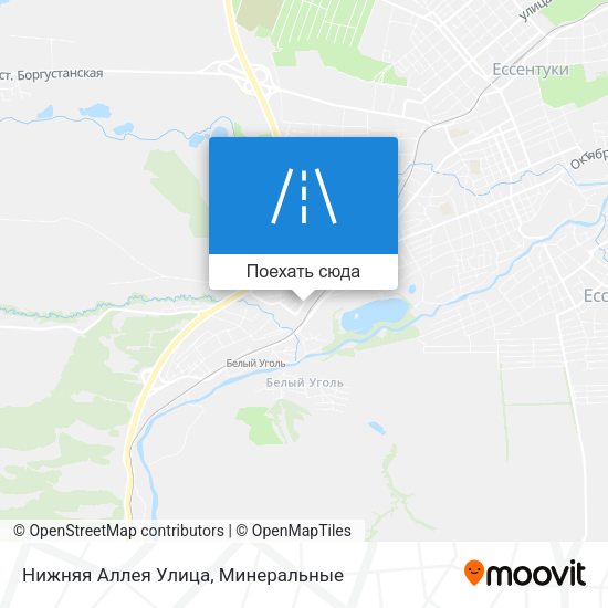 Карта Нижняя Аллея Улица