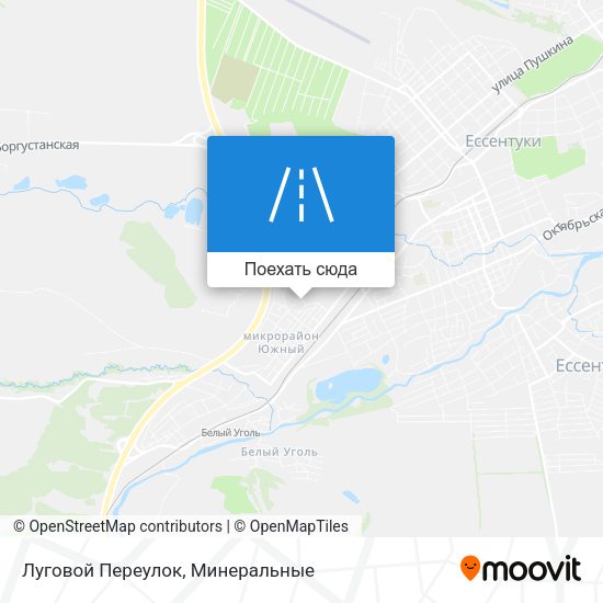 Карта Луговой Переулок