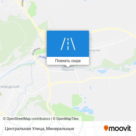 Карта Центральная Улица