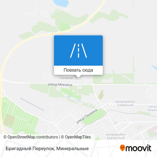 Карта Бригадный Переулок