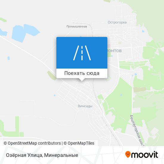 Карта Озёрная Улица