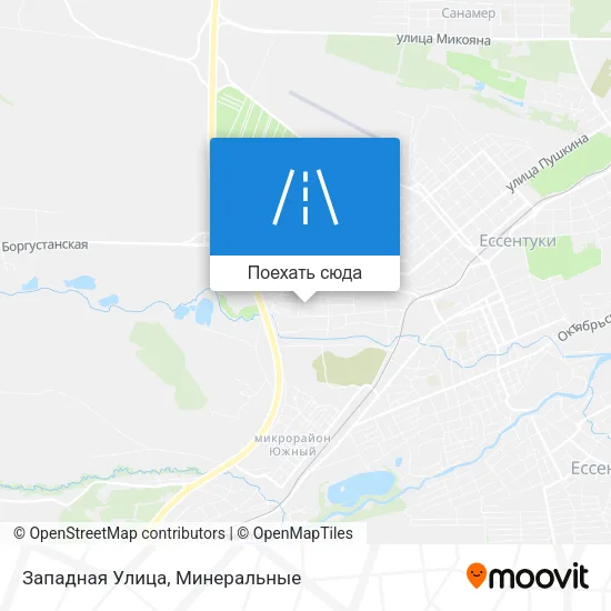 Карта Западная Улица