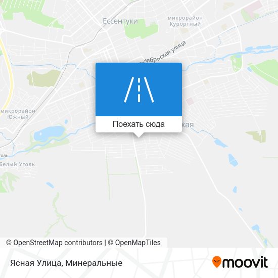 Карта Ясная Улица